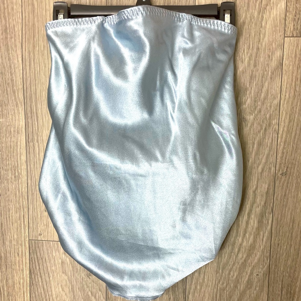 Corset strapless blush blue
